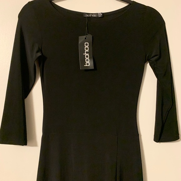 COPY - Boohoo Black 3/4 Sleeve Maxi Dress S NWT - Picture 2 of 4